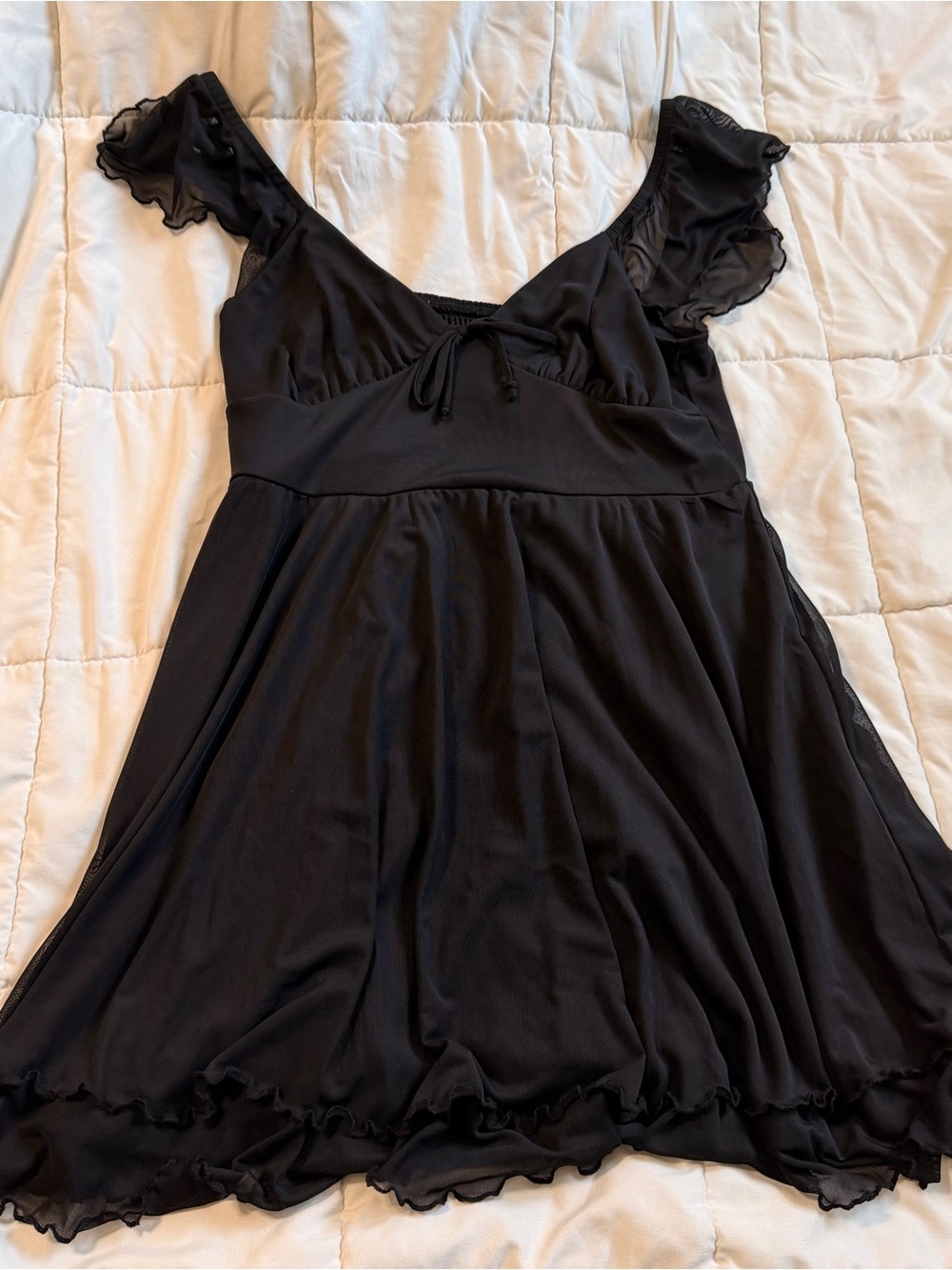 Black Wild Fable Ruffle Mini Dress 🖤